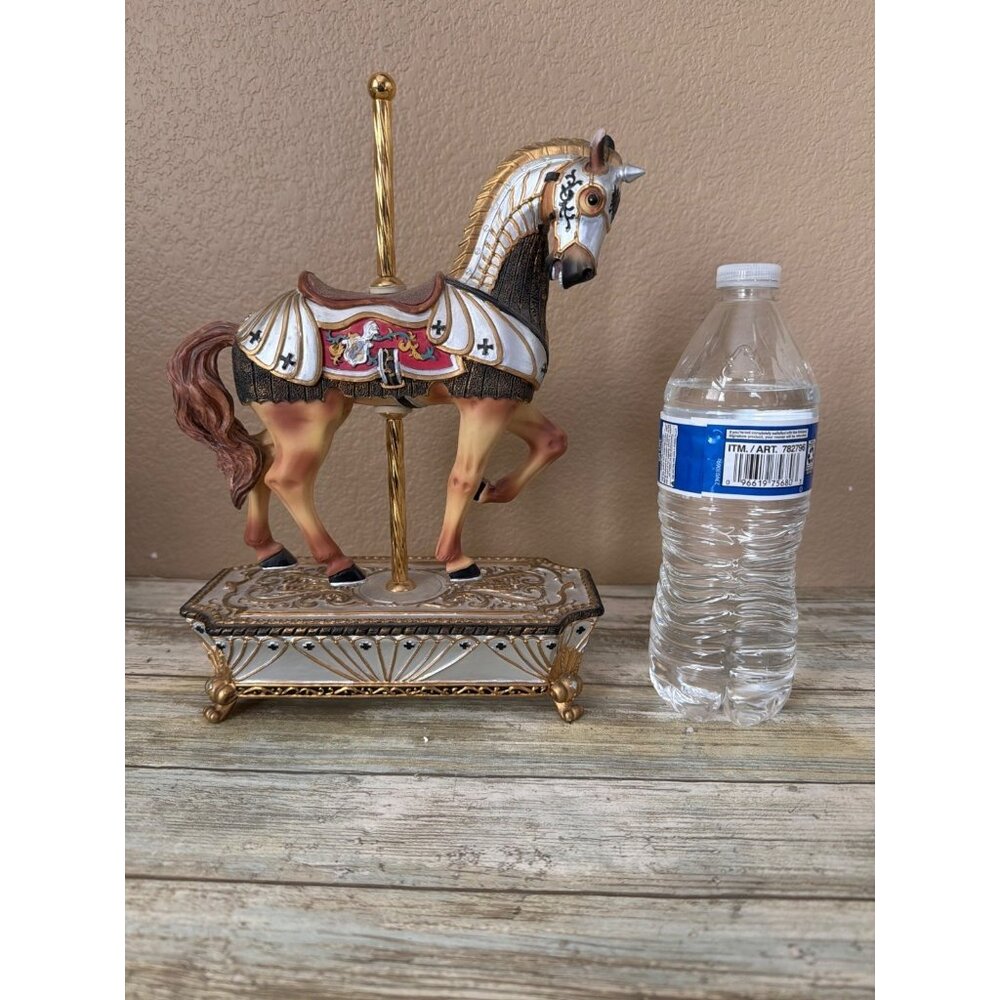 San Francisco Music Box Co Ltd Ed Royal Crest Carousel Horse Plays Polonaise - Picture 5 of 16